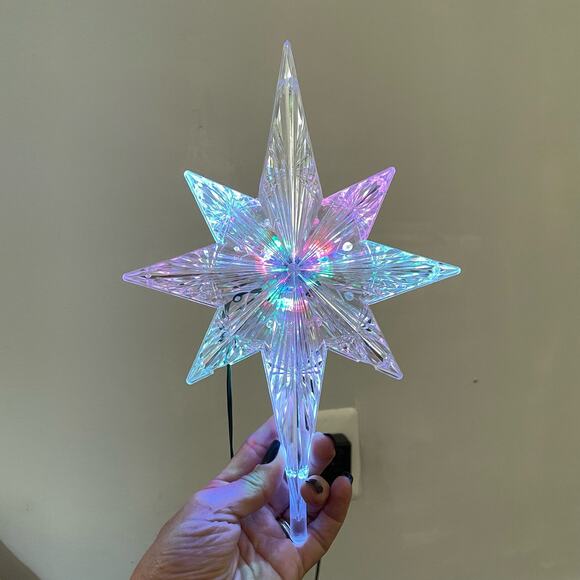 LED Bethlehem Star Tree Topper Ornament Color Changing Christmas Lights Accent - Picture 12 of 16
